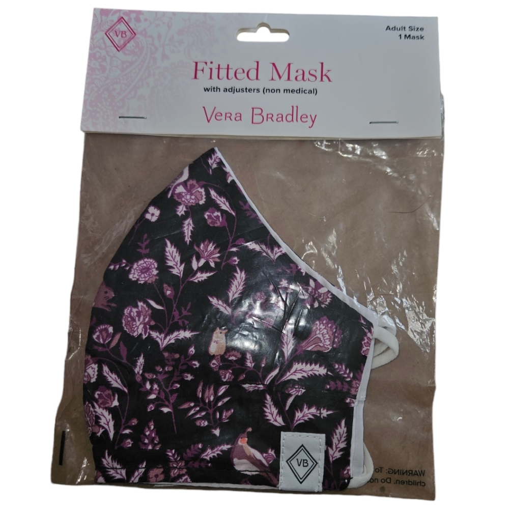 NWT Vera Bradley Non Medical Fitted Adult Mask With Adjusters